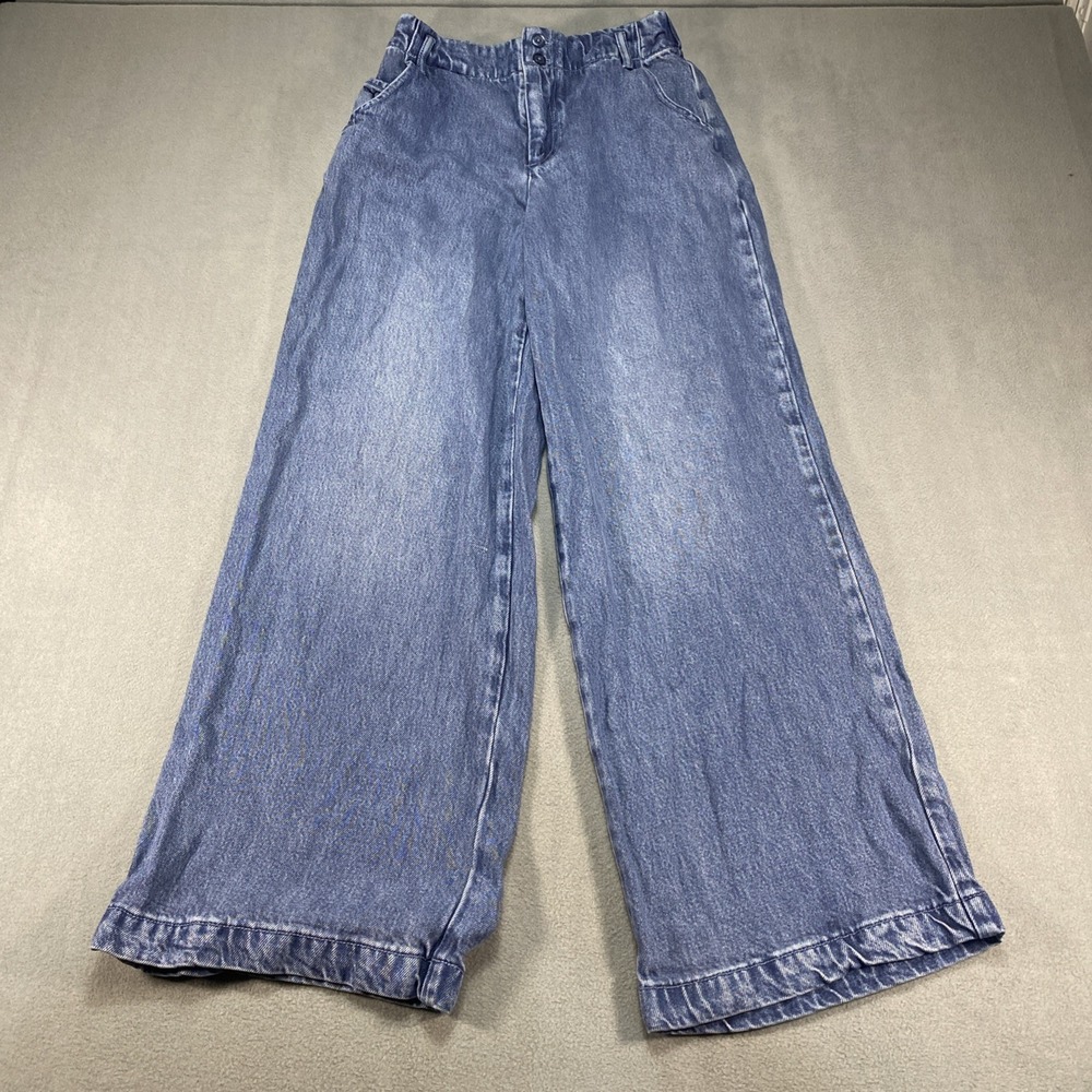 YFB Young Fabulous & Broke Womens Small Wide Leg High Rise Elastic Waist‎ Jeans